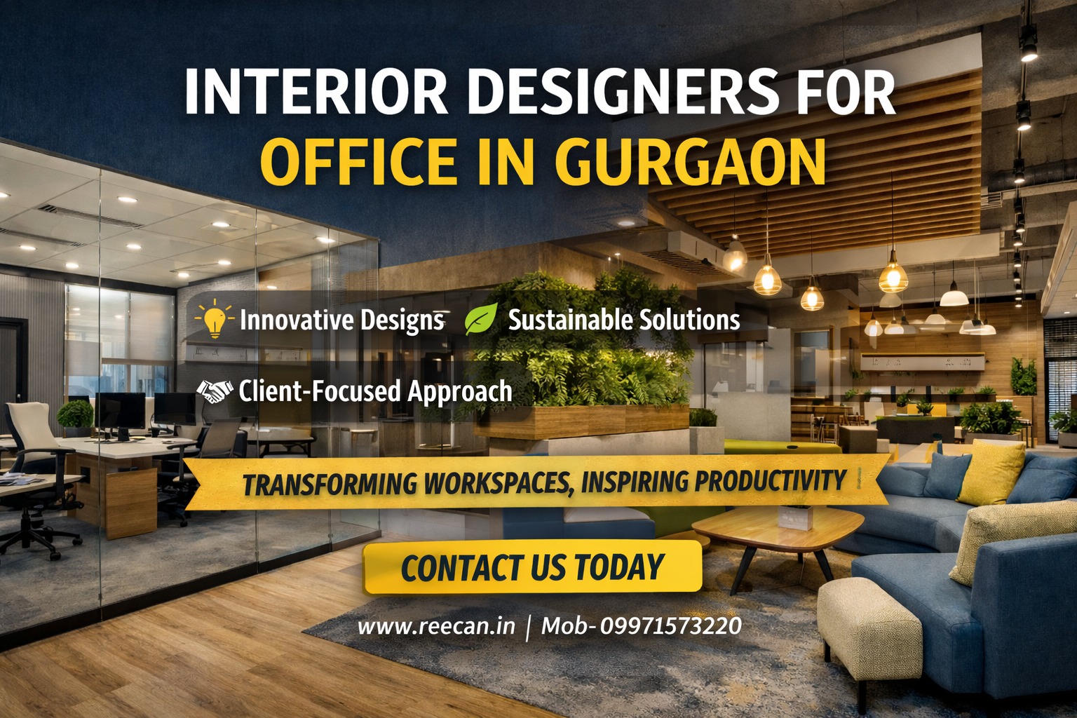 Best Interior Designers For Office In Gurgaon | Reecan Interiors